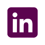 LinkedIn icon - Blue and white logo for professional networking