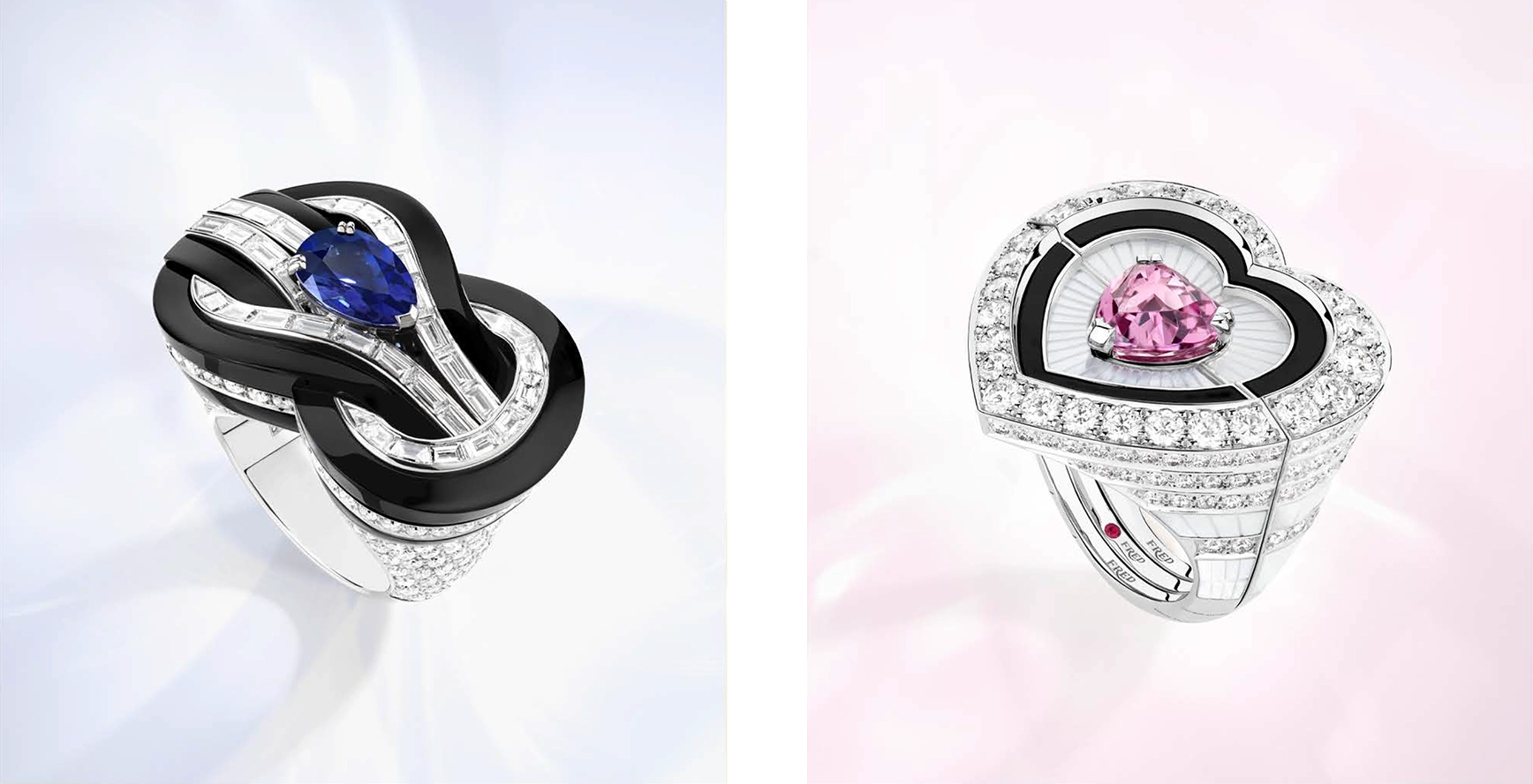 Luxury jewelry piece 1 - High-end diamond and gemstone necklace, shot for Cindy Chao editorial campaign